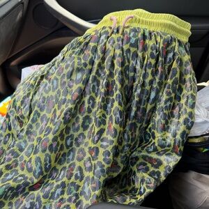 Marc Jacobs Vibrant Elastic Waist Leopard Print Skirt XS